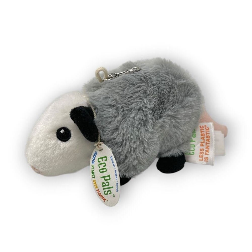 Nature Planet Eco Pals Opossum Stuffed Plush Animal Clip on 6" New Small NWT